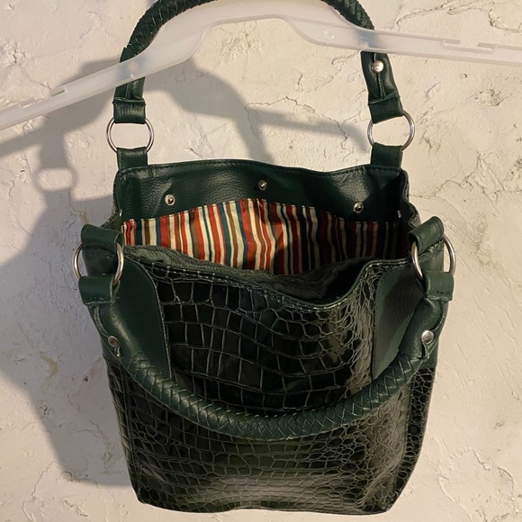 Alligator skin pattern shoulder bag - Picture 5 of 6